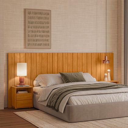 Imagem de Cabeceira de Cama Extensível com Mesa de Cabeceira MDF Fiori