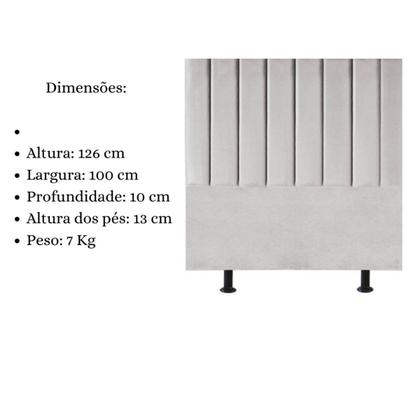 Imagem de Cabeceira de Cama Solteiro Box 100 cm Karla Suede
