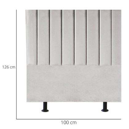 Imagem de Cabeceira de Cama Solteiro Box 100 cm Karla Suede