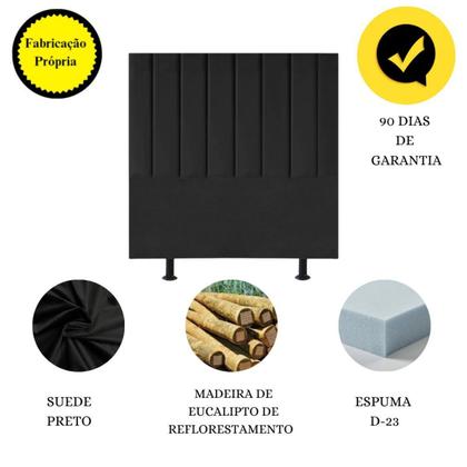 Imagem de Cabeceira de Cama Solteiro Box 100 cm Karla Suede