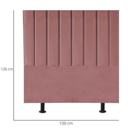 Imagem de Cabeceira de Cama Solteiro Box 100 cm Karla Suede