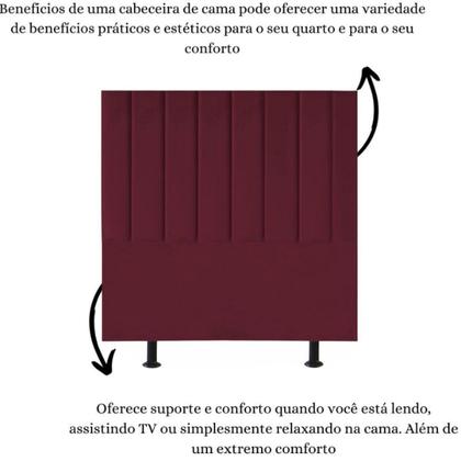 Imagem de Cabeceira de Cama Solteiro Box 100 cm Karla Suede