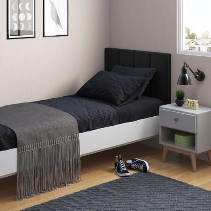 Imagem de Cabeceira De Cama Solteiro Box Estofada Suede 90x56Cm Varias Cores