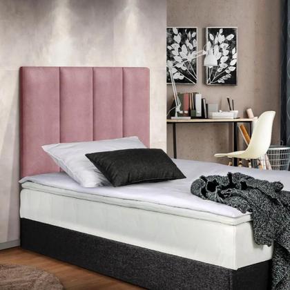 Imagem de Cabeceira De Cama Solteiro Box Estofada Suede 90x56Cm Varias Cores