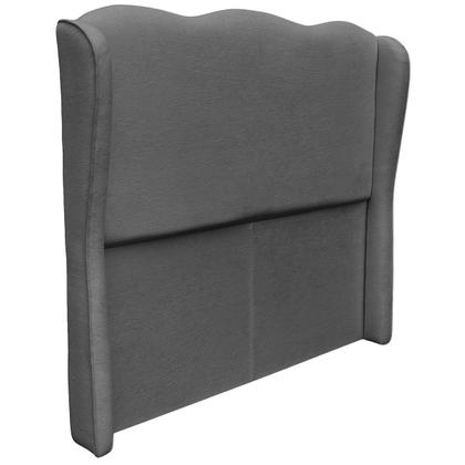 Imagem de Cabeceira de Casal 152cm Estofada para Cama Essenza Suede Cinza Escuro