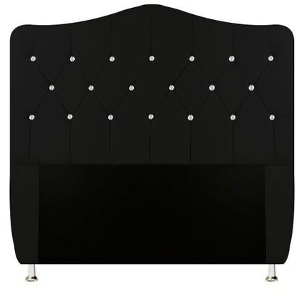 Imagem de Cabeceira de Casal Para Cama Box Estofada Capitone com Strass 140 CM  Atena Nanda Decor