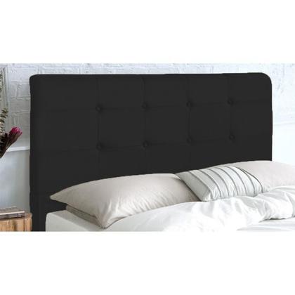 Imagem de Cabeceira de Solteiro  estofada preto suede DUBAI LUXO   0,90cm - H.g.h-Decor