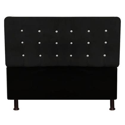 Imagem de Cabeceira Diamante Cama Box King 190cm Suede Preto