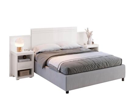 Imagem de Cabeceira Dinamarca Com Criado Para Cama Box Casal 140 E Queen 160