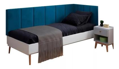 Imagem de Cabeceira em L com Lateral Solteiro Cama Box Cantinho
