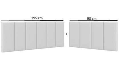 Imagem de Cabeceira em L para Cama Box Solteiro Proteção Lateral Estofada - Branco
