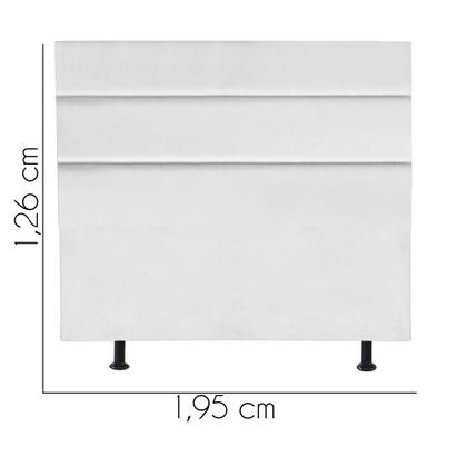Imagem de Cabeceira Estofada Argentina 195cm King Size Para Cama Box Quarto material sintético Branco - Gat Magazine