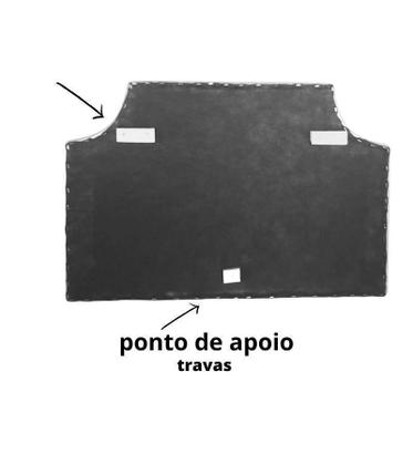 Imagem de Cabeceira Estofada Butonê material sintético Branco -Cama Box Solteiro