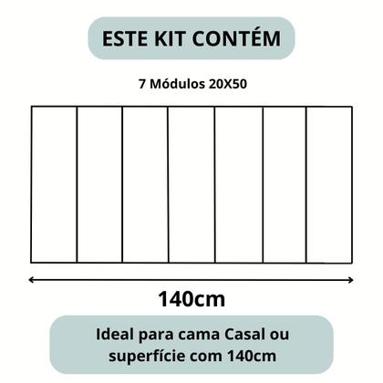 Imagem de Cabeceira Estofada Cama Box Casal 140 cm Madri Suede - Placas Decorativas Estofadas