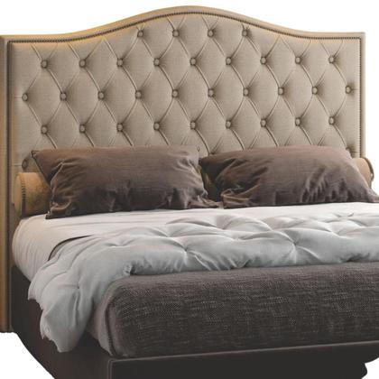 Imagem de Cabeceira Estofada Cama Box Casal 1,40 Viana para Quarto em Linho Bege Larbelle Móveis