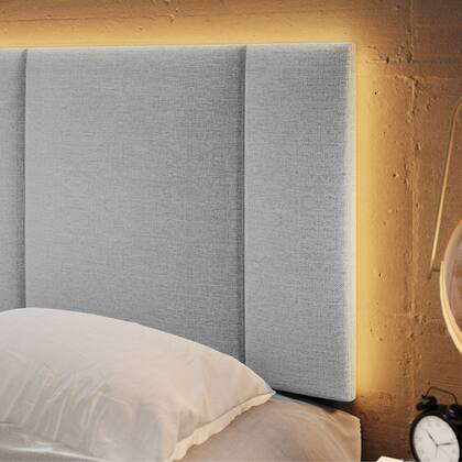Imagem de Cabeceira Estofada Cama Box Casal com LED Moderna 140 cm