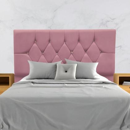 Imagem de Cabeceira Estofada Cama Box King 195 Cm Aurora Suede Rose