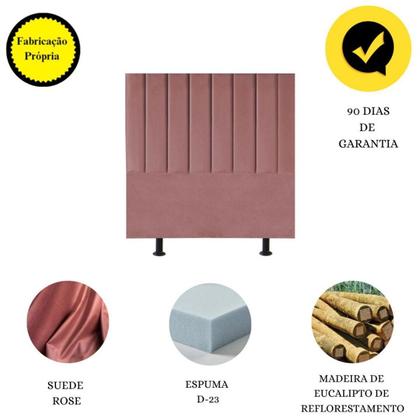 Imagem de Cabeceira Estofada Cama Box Solteiro 90 cm Carolina Suede E Frame