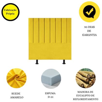 Imagem de Cabeceira Estofada Cama Box Solteiro 90 cm Maya Suede E Frame