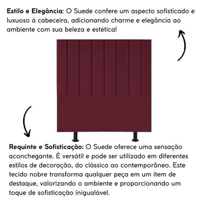 Imagem de Cabeceira Estofada Cama Box Solteiro 90 cm Maya Suede E Frame