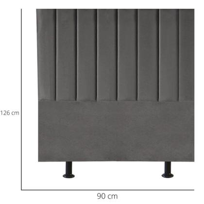 Imagem de Cabeceira Estofada Cama Box Solteiro 90 cm Maya Suede E Frame