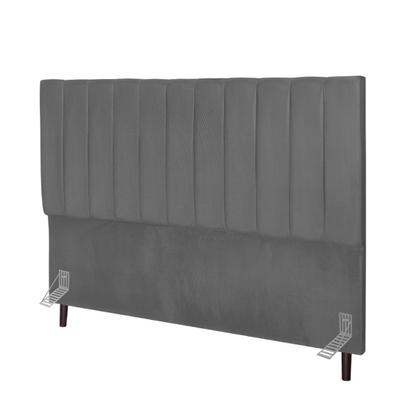 Imagem de Cabeceira Estofada Cama Box Solteiro 90 cm Maya Suede E Frame