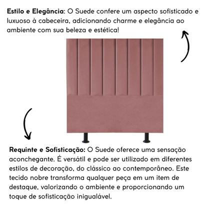 Imagem de Cabeceira Estofada Cama Box Solteiro 90 cm Maya Suede E Frame