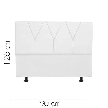 Imagem de Cabeceira Estofada Cama Box Solteiro Jade 90cm Suede