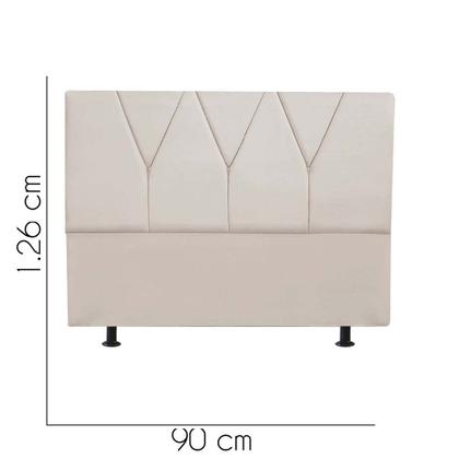 Imagem de Cabeceira Estofada Cama Box Solteiro Jade 90cm Suede