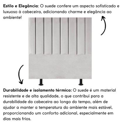 Imagem de Cabeceira Estofada Cama Casal Queen Size 160 cm Maria Suede