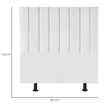 Imagem de Cabeceira Estofada Cama Solteiro 90 cm Sophia Carla Suede