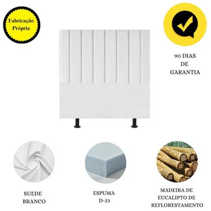 Imagem de Cabeceira Estofada Cama Solteiro 90 cm Sophia Carla Suede