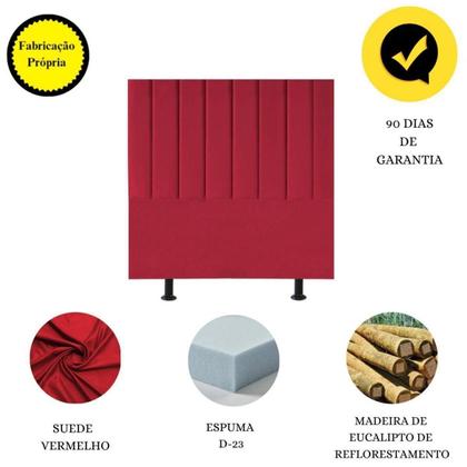 Imagem de Cabeceira Estofada Cama Solteiro 90 cm Sophia Carla Suede