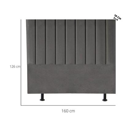 Imagem de Cabeceira Estofada Cama Solteiro 90 cm Sophia Carla Suede