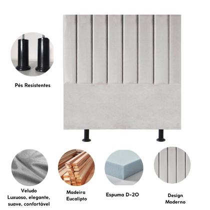 Imagem de Cabeceira Estofada Cama Solteiro Box 100 cm Maya Veludo E Frame