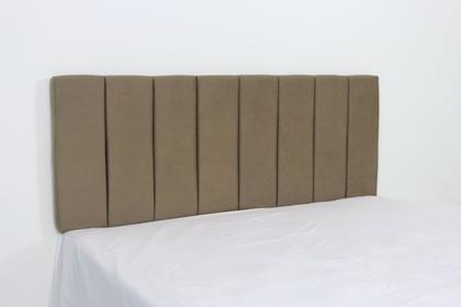 Imagem de Cabeceira Estofada Casal Vertically 140x60cm Cor Marrom Claro - Elegância e Qualidade Para o Seu Lar