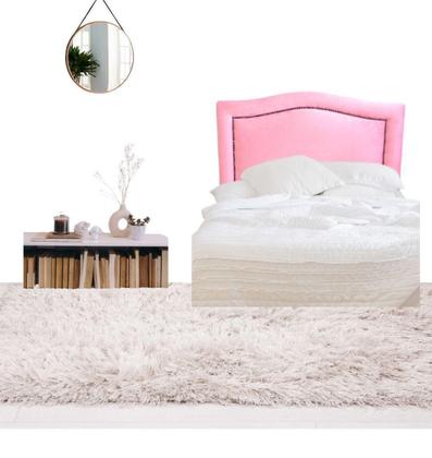 Imagem de Cabeceira Estofada Duna Soft Veludo Rosa Com Tachas Solteiro