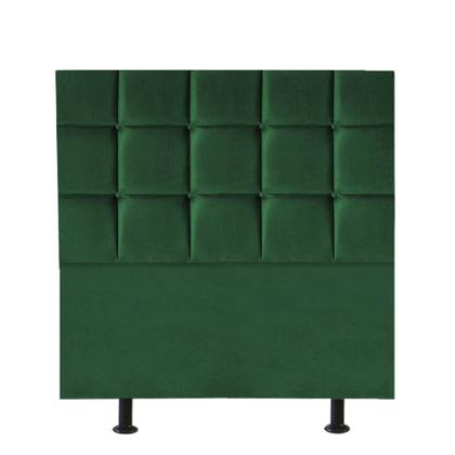 Imagem de Cabeceira Estofada Espanha 90cm Solteiro Para Cama Box Quarto Suede Verde - Ahazzo Móveis