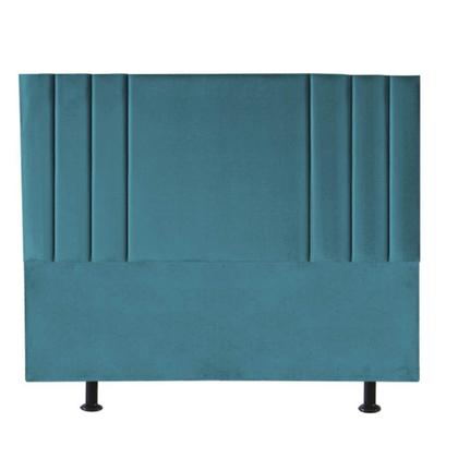 Imagem de Cabeceira Estofada Grécia 160 cm Queen Size Quarto para Cama Box Suede Azul Turquesa - Damaffê Móveis