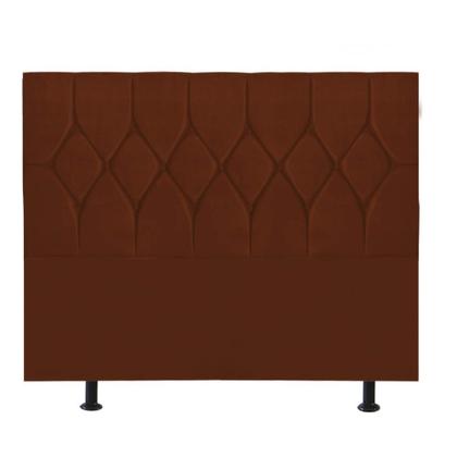 Imagem de Cabeceira Estofada Istambul Capitonê 160 cm Queen Size Quarto para Cama Box Suede Terracota - Damaffê Móveis