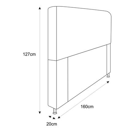 Imagem de Cabeceira Estofada Lady 160 cm para Cama Queen Size com Capitonê Suede Rosa Bebê - Damaffê Móveis