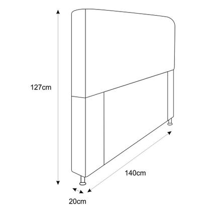 Imagem de Cabeceira Estofada Lady com Strass 140 cm Queen Size Suede - Doce Sonho Móveis