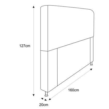 Imagem de Cabeceira Estofada Lady com Strass 160 cm Queen Size Suede - Amarena Móveis