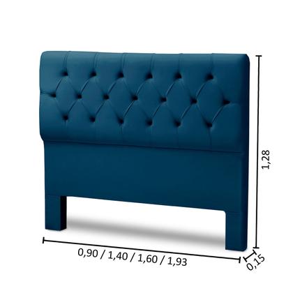 Imagem de Cabeceira Estofada Madeira Cama Box Solteiro Realeza