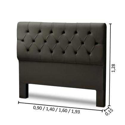 Imagem de Cabeceira Estofada Madeira Cama Box Solteiro Realeza