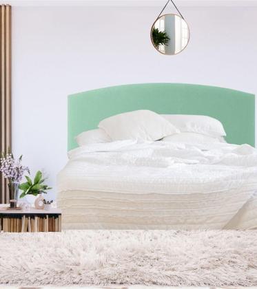 Imagem de Cabeceira Estofada Para Cama Box Casal Monalisa Veludo Verde