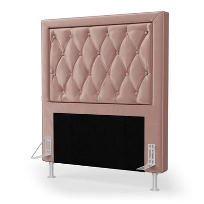 Imagem de Cabeceira Estofada Para Cama Box Centaurus 90 Para Cama de Solteiro Sued Rosê Aradecor