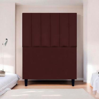 Imagem de Cabeceira Estofada Para Cama Box De Solteiro Elen Suede 90 cm