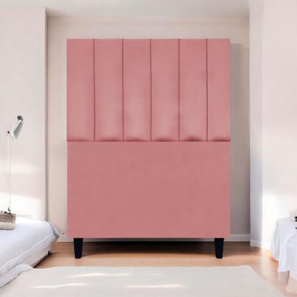 Imagem de Cabeceira Estofada Para Cama Box De Solteiro Elen Suede 90 cm