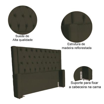 Imagem de Cabeceira Estofada Para Cama Box Emma Suede Cores - DS Estofados